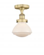 Innovations Lighting 616-1F-BB-G321 - Olean - 1 Light - 7 inch - Brushed Brass - Semi-Flush Mount