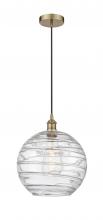 Innovations Lighting 616-1P-AB-G1213-12 - Athens Deco Swirl - 1 Light - 12 inch - Antique Brass - Cord hung - Mini Pendant