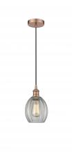 Innovations Lighting 616-1P-AC-G82 - Eaton - 1 Light - 6 inch - Antique Copper - Cord hung - Mini Pendant