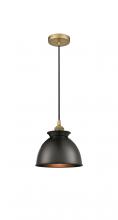 Innovations Lighting 616-1P-BB-M14-BK - Adirondack - 1 Light - 8 inch - Brushed Brass - Cord hung - Mini Pendant