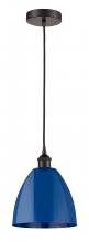  616-1P-OB-MBD-9-BL-LED - Plymouth - 1 Light - 9 inch - Oil Rubbed Bronze - Cord hung - Mini Pendant