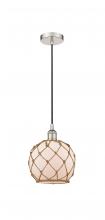 Innovations Lighting 616-1P-PN-G121-8RB - Farmhouse Rope - 1 Light - 8 inch - Polished Nickel - Cord hung - Mini Pendant