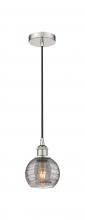 Innovations Lighting 616-1P-PN-G1213-6SM - Athens Deco Swirl - 1 Light - 6 inch - Polished Nickel - Cord hung - Mini Pendant