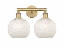 Innovations Lighting 616-2W-BB-G1216-8WM - White Mouchette - 2 Light - 17 inch - Brushed Brass - Bath Vanity Light