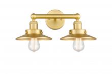  616-2W-SG-M4-SG - Edison - 2 Light - 17 inch - Satin Gold - Bath Vanity Light