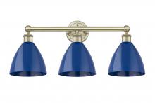 Innovations Lighting 616-3W-AB-MBD-75-BL - Plymouth - 3 Light - 26 inch - Antique Brass - Bath Vanity Light