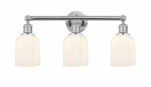  616-3W-PC-G559-5GWH - Bridal Veil - 3 Light - 23 inch - Polished Chrome - Bath Vanity Light