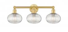 Innovations Lighting 616-3W-SG-G555-8CL - Ithaca - 3 Light - 26 inch - Satin Gold - Bath Vanity Light