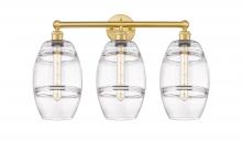 Innovations Lighting 616-3W-SG-G557-8CL - Vaz - 3 Light - 26 inch - Satin Gold - Bath Vanity Light