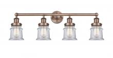 Innovations Lighting 616-4W-AC-G182S - Canton - 4 Light - 32 inch - Antique Copper - Bath Vanity Light