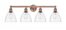  616-4W-AC-GBD-752 - Bristol - 4 Light - 35 inch - Antique Copper - Bath Vanity Light