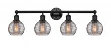 Innovations Lighting 616-4W-BK-G1213-6SM - Athens Deco Swirl - 4 Light - 33 inch - Matte Black - Bath Vanity Light