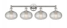 Innovations Lighting 616-4W-PN-G555-8CL - Ithaca - 4 Light - 35 inch - Polished Nickel - Bath Vanity Light