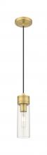 Innovations Lighting 617-1P-BB-G617-8CL - Boreas - 1 Light - 3 inch - Brushed Brass - Cord Hung - Mini Pendant