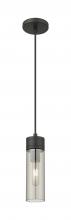  617-1P-BK-G617-8SM - Boreas - 1 Light - 3 inch - Matte Black - Cord Hung - Mini Pendant