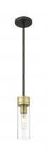  617-1S-BAB-G617-8CL - Boreas - 1 Light - 3 inch - Black Antique Brass - Stem Hung - Mini Pendant