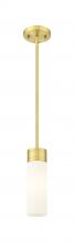  617-1S-SG-G617-8WH - Boreas - 1 Light - 3 inch - Satin Gold - Stem Hung - Mini Pendant