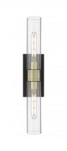  617-2W-BAB-G617-11CL - Boreas - 2 Light - 24 inch - Black Antique Brass - Bath Vanity Light