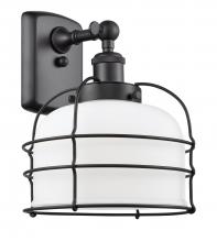 Innovations Lighting 916-1W-BK-G71-CE - Bell Cage - 1 Light - 8 inch - Matte Black - Sconce