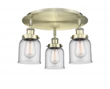  916-3C-AB-G52 - Edison - 3 Light - 17 inch - Antique Brass - Flush Mount