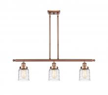 Innovations Lighting 916-3I-AC-G513 - Bell - 3 Light - 36 inch - Antique Copper - Stem Hung - Island Light