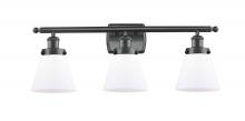 Innovations Lighting 916-3W-BK-G61 - Cone - 3 Light - 26 inch - Matte Black - Bath Vanity Light