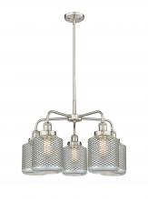  916-5CR-SN-G262 - Edison - 5 Light - 25 inch - Satin Nickel - Chandelier