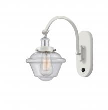  918-1W-WPC-G534 - Oxford - 1 Light - 8 inch - White Polished Chrome - Sconce