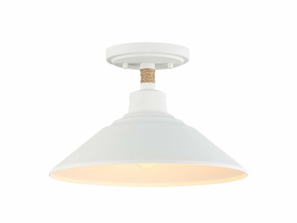 Journey 1-Light Semi-Flush in Natural White