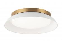 Matteo Lighting M12515MWAG - 1 LT Ø15” "FINLEY" MATTE WHITE/ AGED GOLD CEILING MOUNT