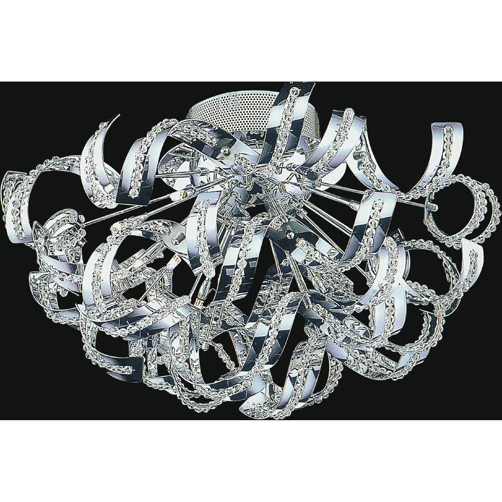 Swivel 13 Light Flush Mount With Chrome Finish