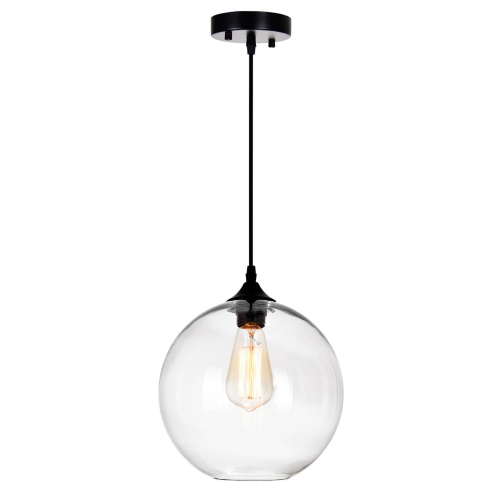 Glass 1 Light Down Mini Pendant With Clear Finish