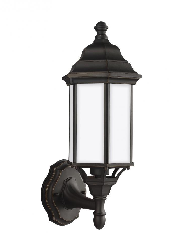 Sevier traditional 1-light LED outdoor exterior small uplight outdoor wall lantern sconce in antique