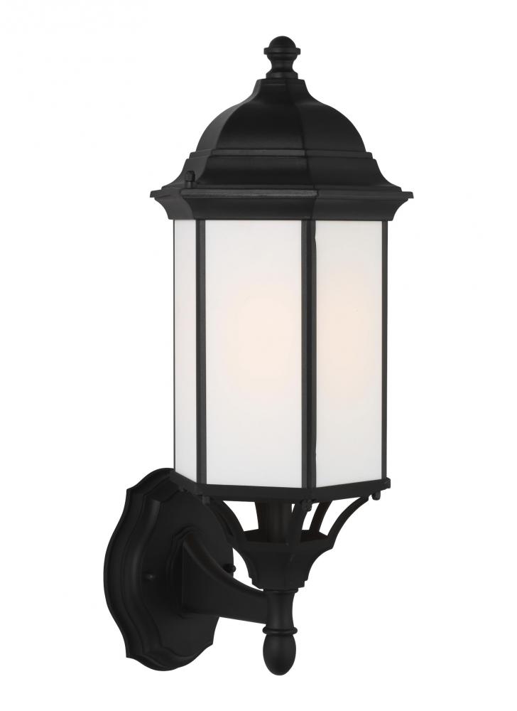 Sevier traditional 1-light LED outdoor exterior medium uplight outdoor wall lantern sconce in black