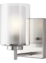 Generation Lighting 4137301EN3-962 - Elmwood Park traditional 1-light LED indoor dimmable bath vanity wall sconce in brushed nickel silve