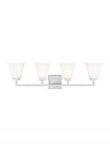 Generation Lighting 4413704EN3-962 - Ellis Harper transitional 4-light indoor dimmable bath vanity wall sconce in brushed nickel silver f