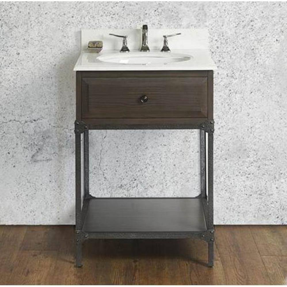 Toledo 24&apos;&apos; Open Shelf Vanity In Driftwood Gray