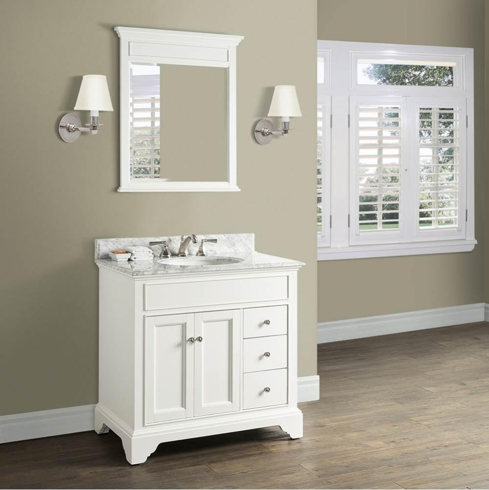 Framingham 36&apos;&apos; Vanity Drawer-right - Polar White