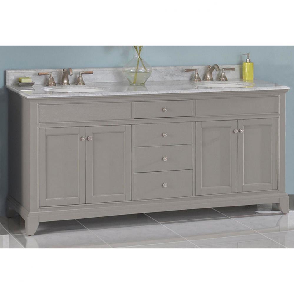Smithfield 72&apos;&apos; Double Bowl Vanity In Medium Gray