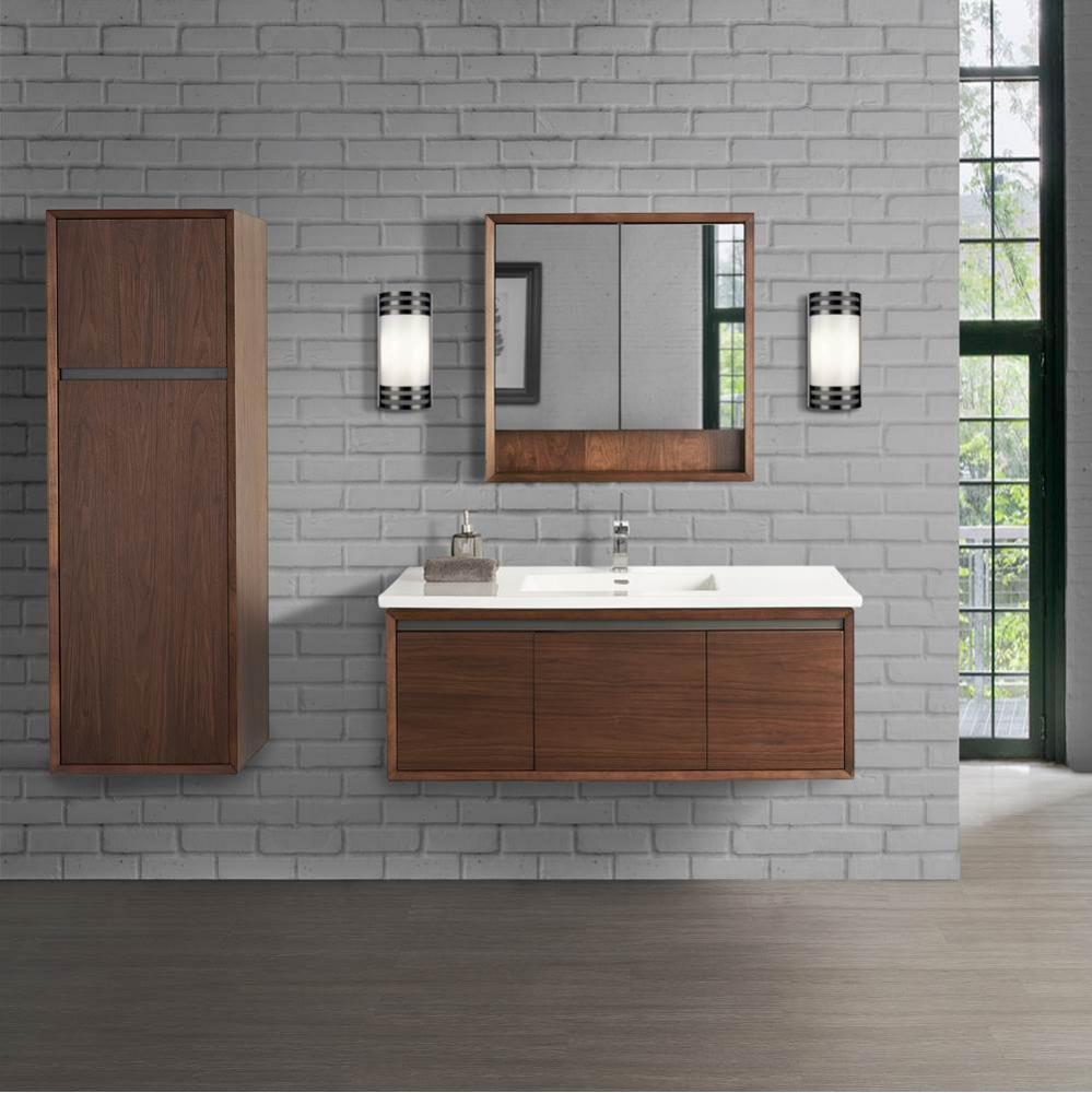 M4 48&apos;&apos; Wall Mount Vanity - Natural Walnut