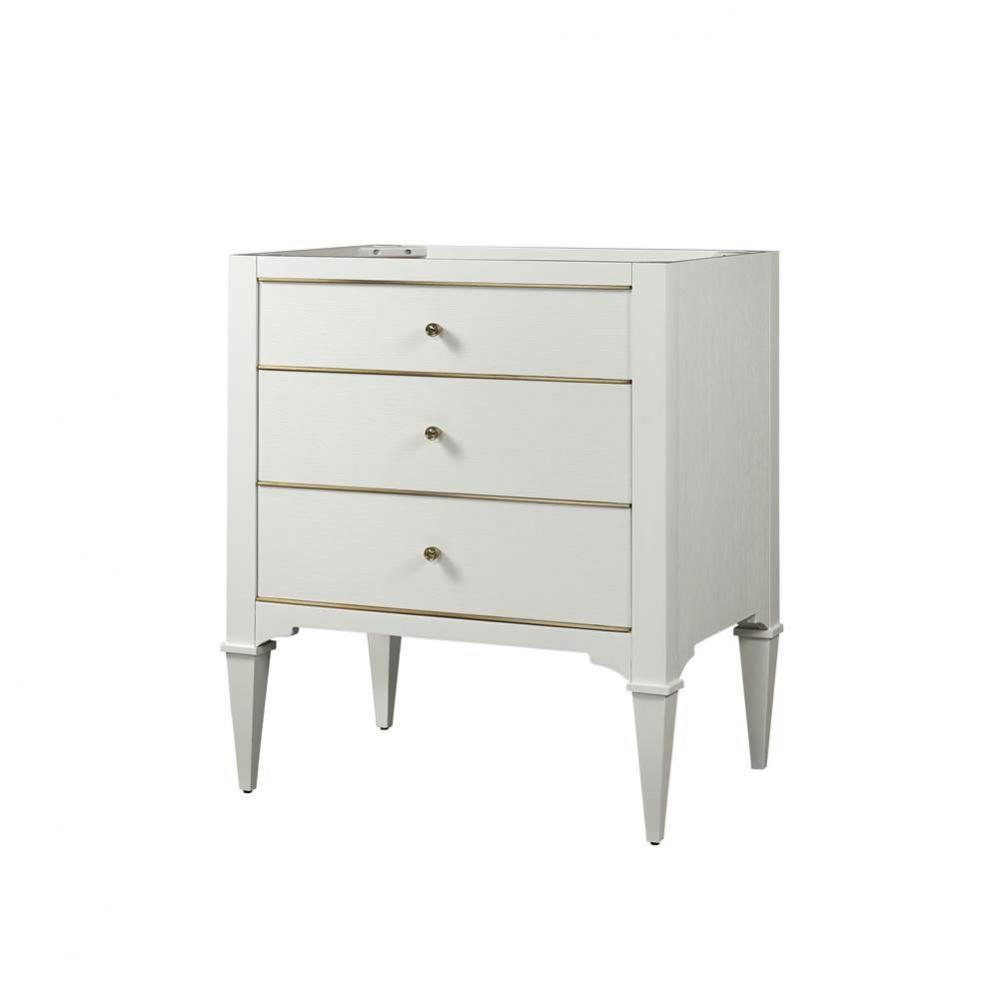 Charlottesville w/Brass 30&apos;&apos; Vanity - Polar White