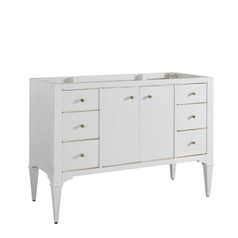 Charlottesville w/Brass 48&apos;&apos; Vanity - Polar White