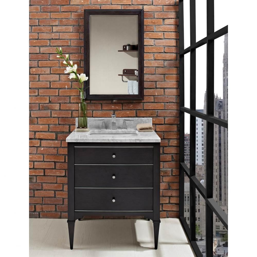 Charlottesville w/Nickel 30&apos;&apos; Vanity - Vintage Black