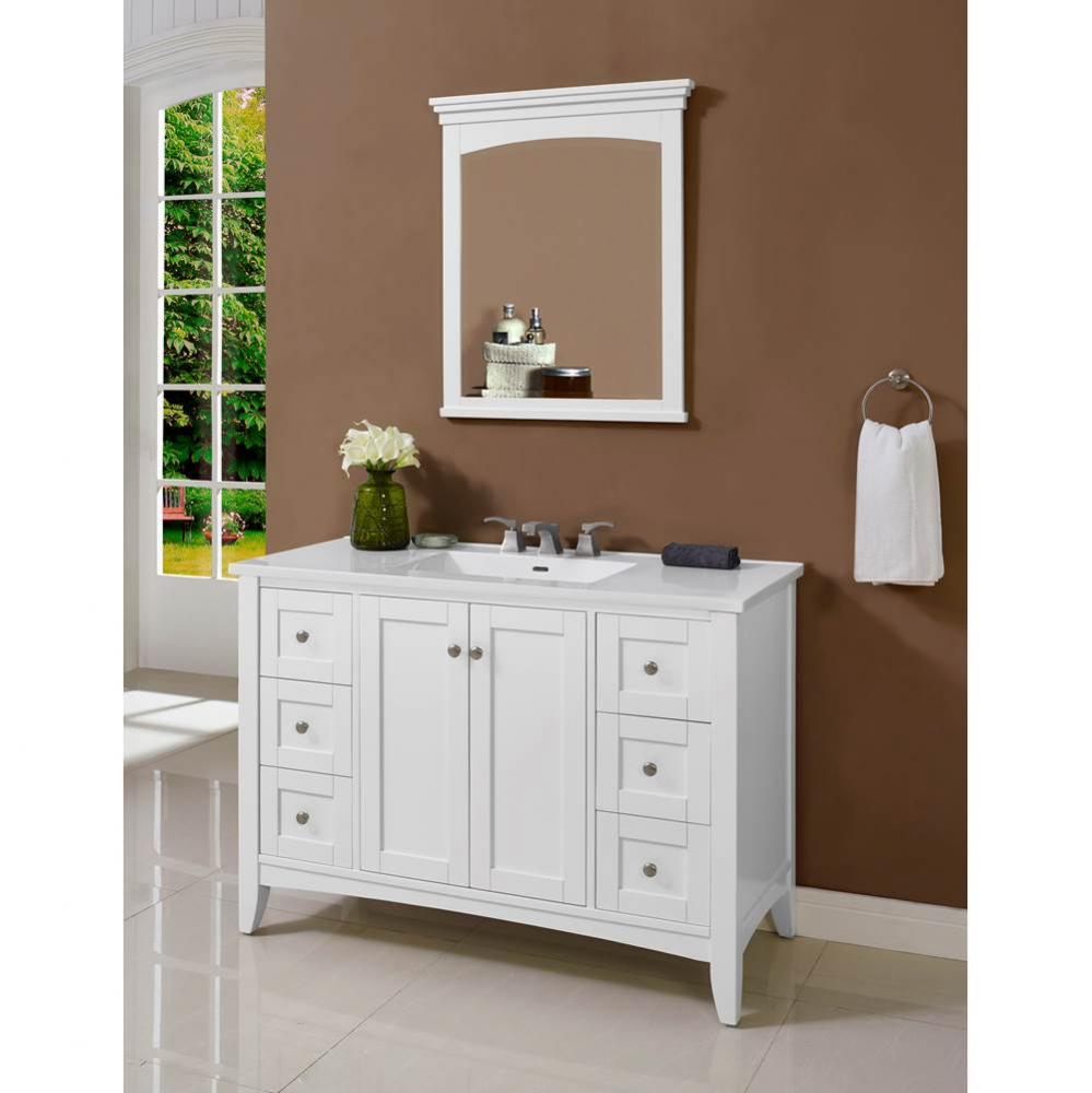 Shaker Americana 48&apos;&apos; Vanity - Polar White