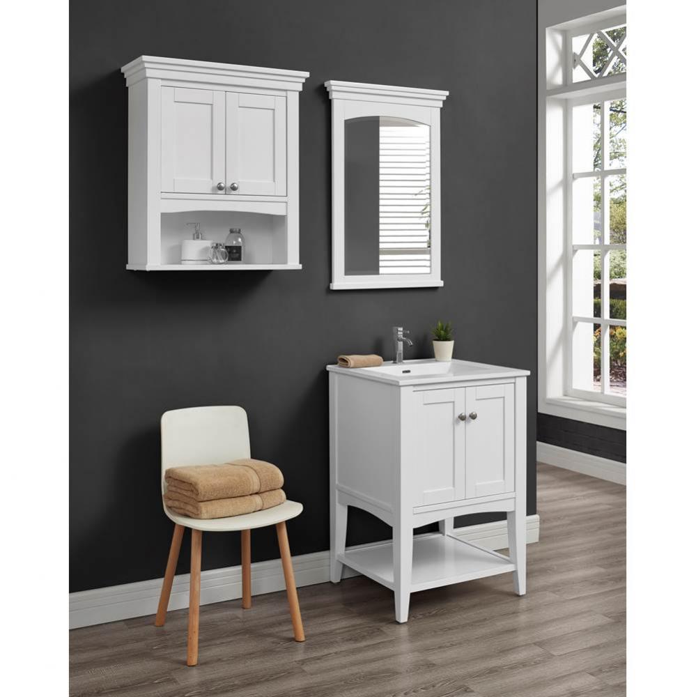 Shaker Americana 24&apos;&apos; Open Shelf Vanity - Polar White