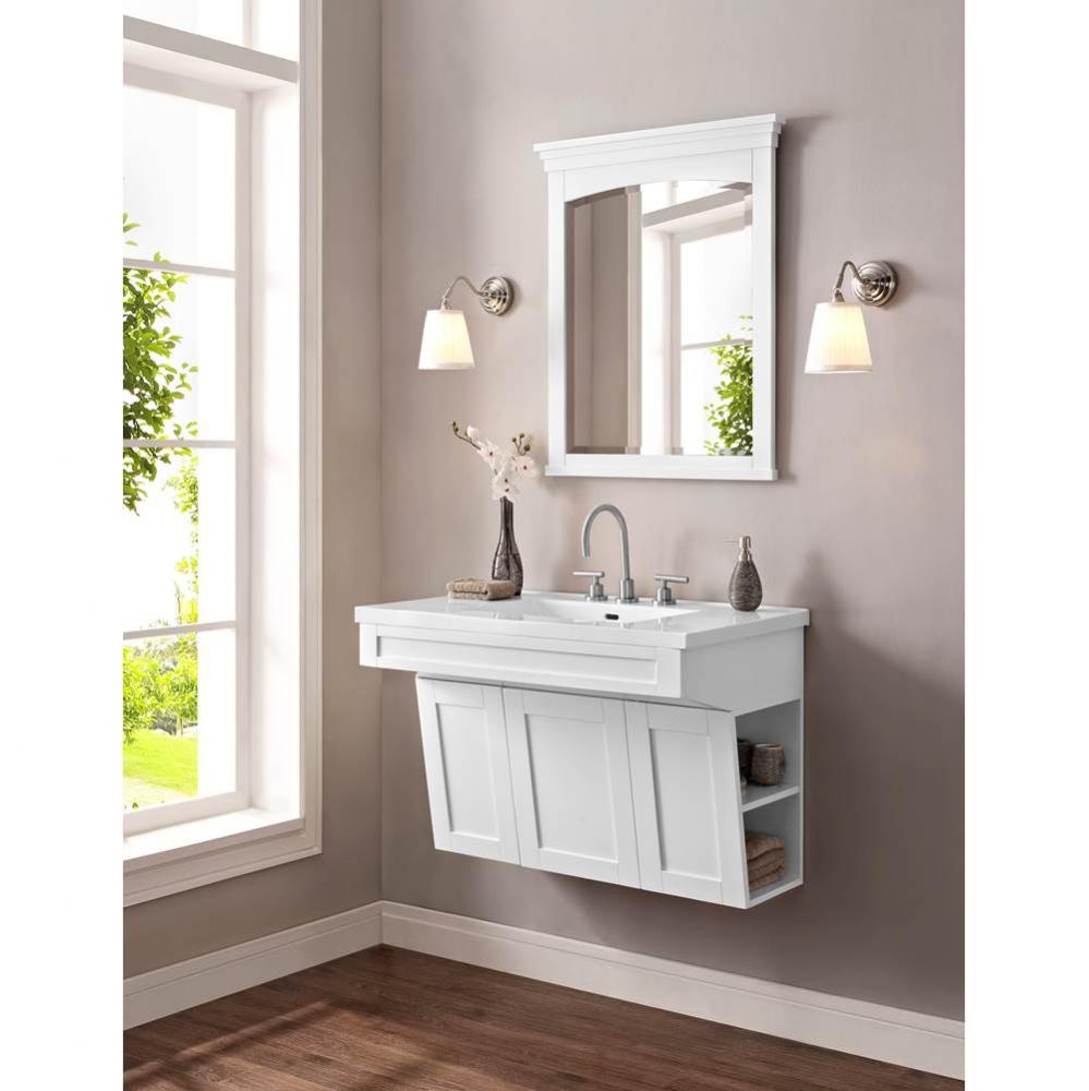 Shaker Americana 36&apos;&apos; Wall Mount Vanity - Polar White