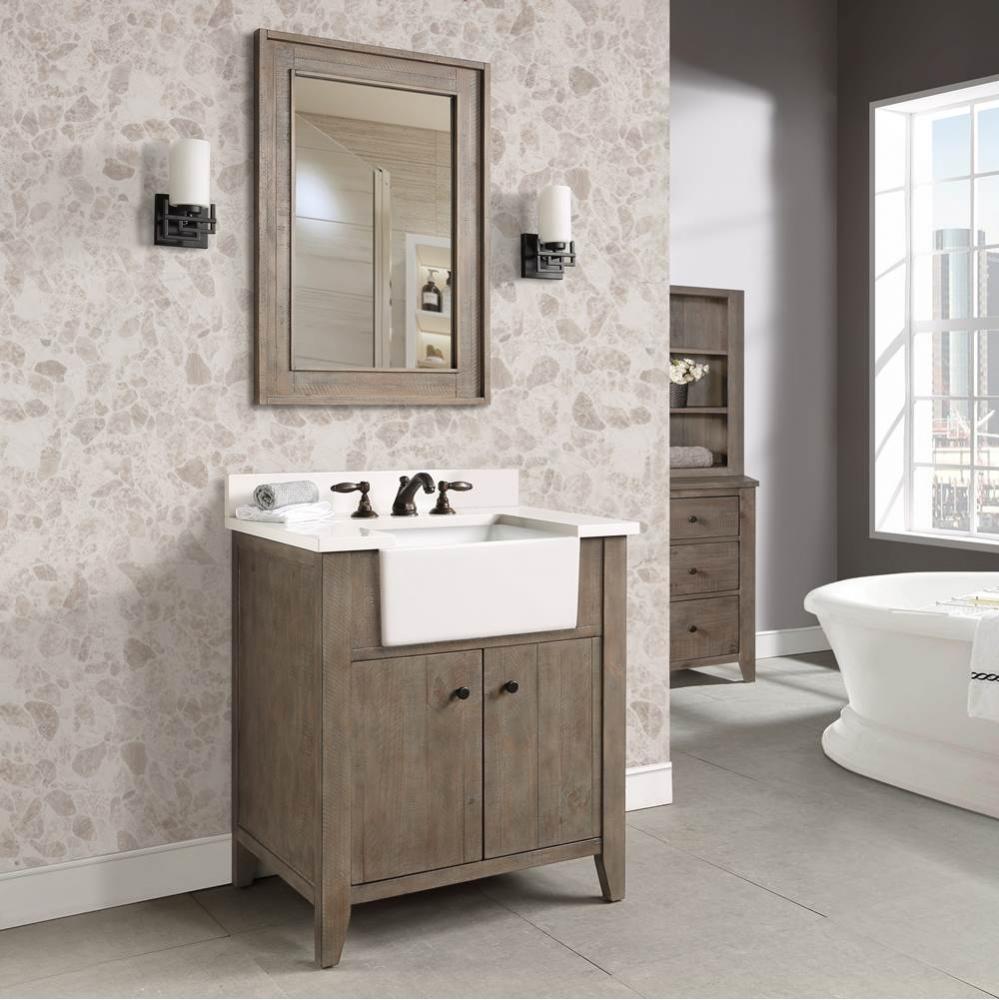 River View 30&apos;&apos; Farmhouse Vanity - Coffee Bean