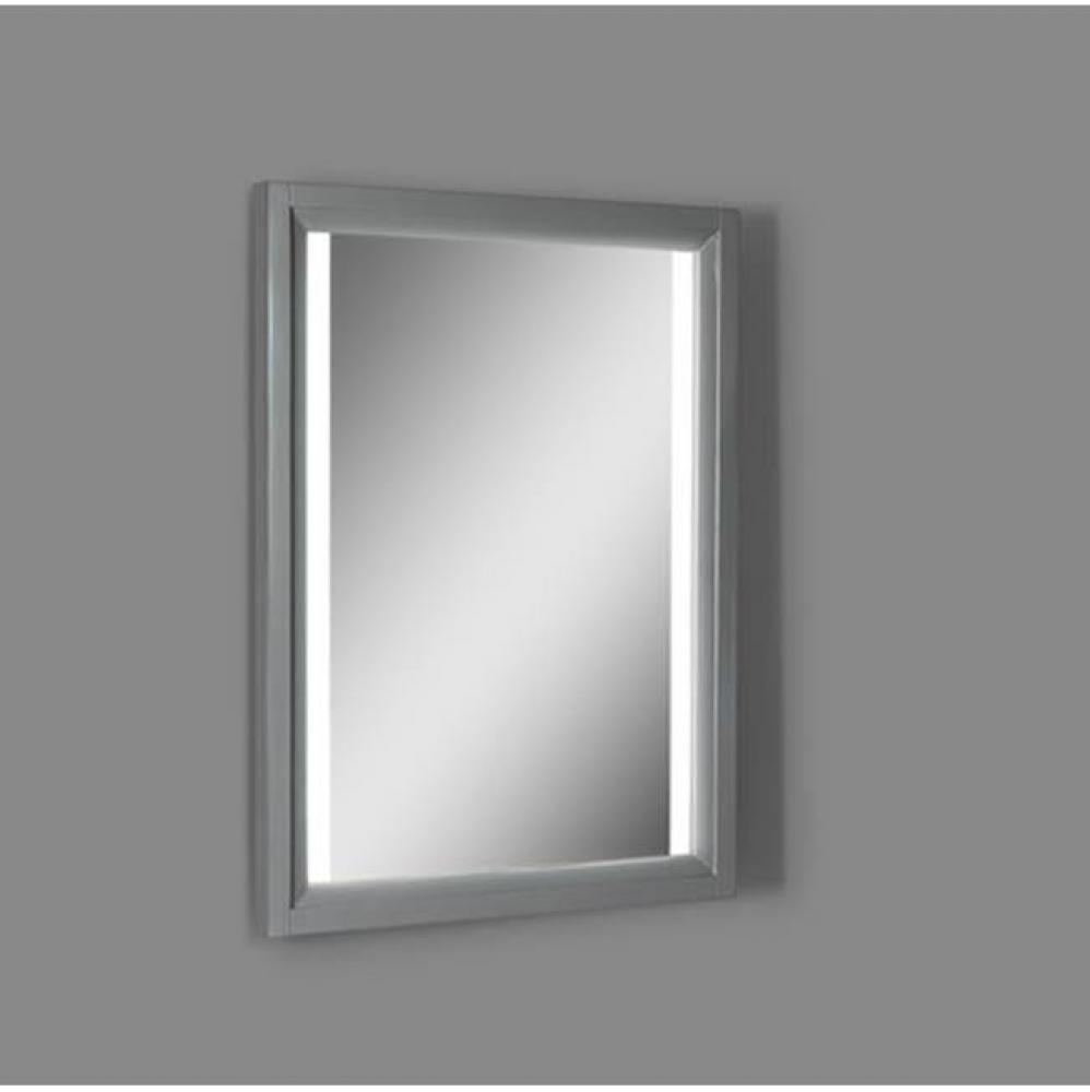 Studio One 25&apos;&apos; Wood Frame LED Mirror In Glossy Pewter