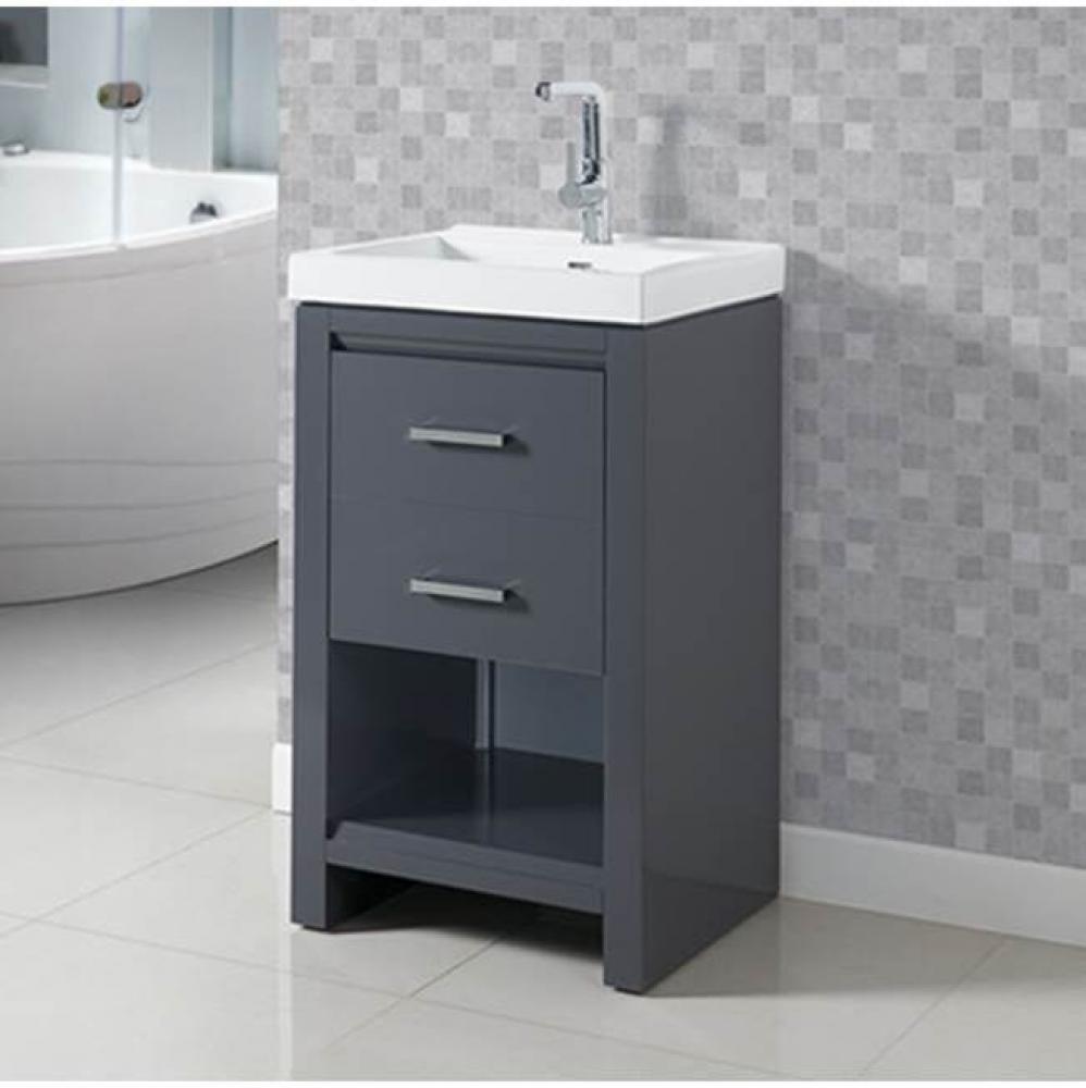 Studio One 21x18&apos;&apos; Vanity In Glossy Pewter