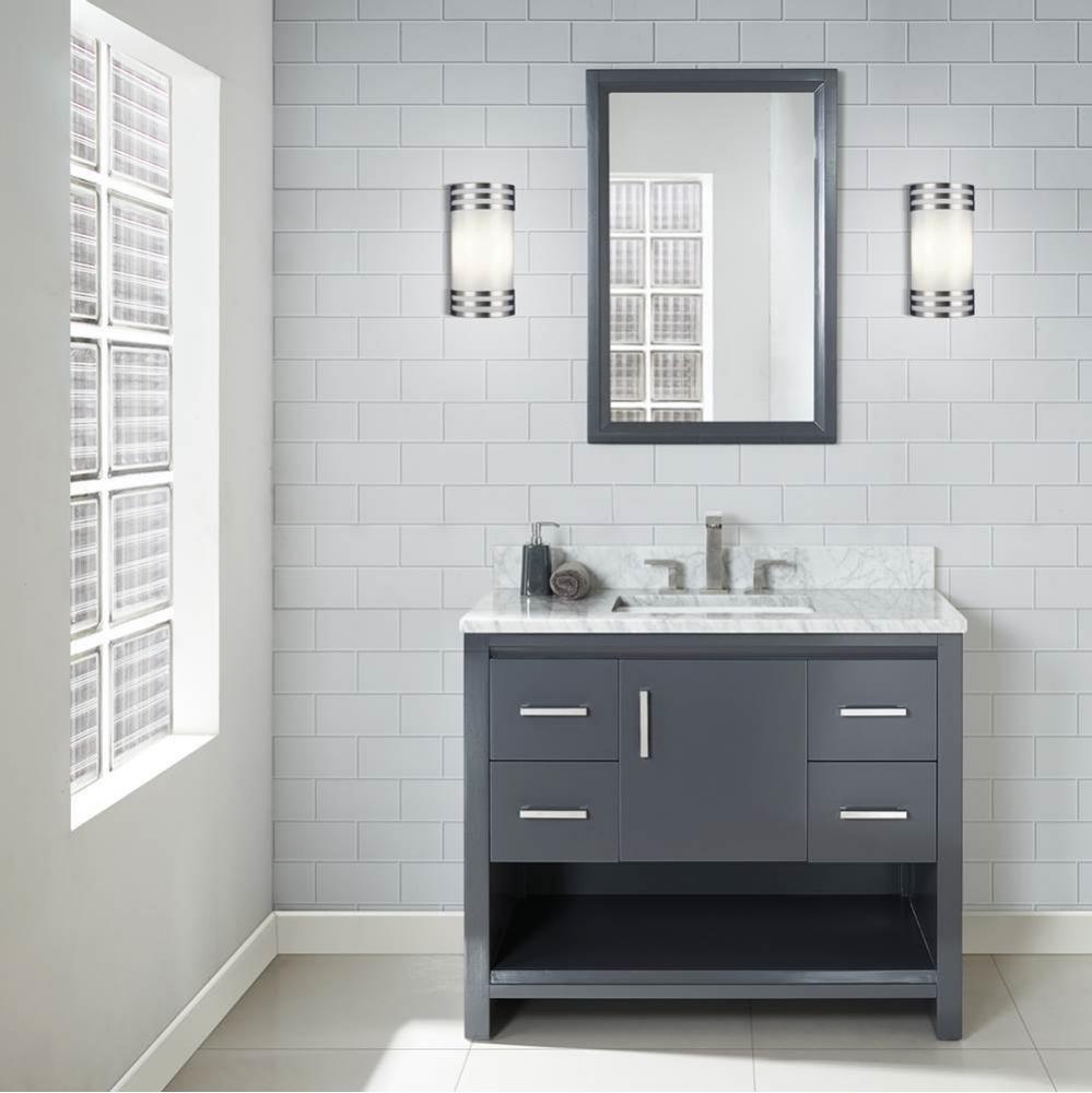 Studio One 42&apos;&apos; Vanity In Glossy Pewter